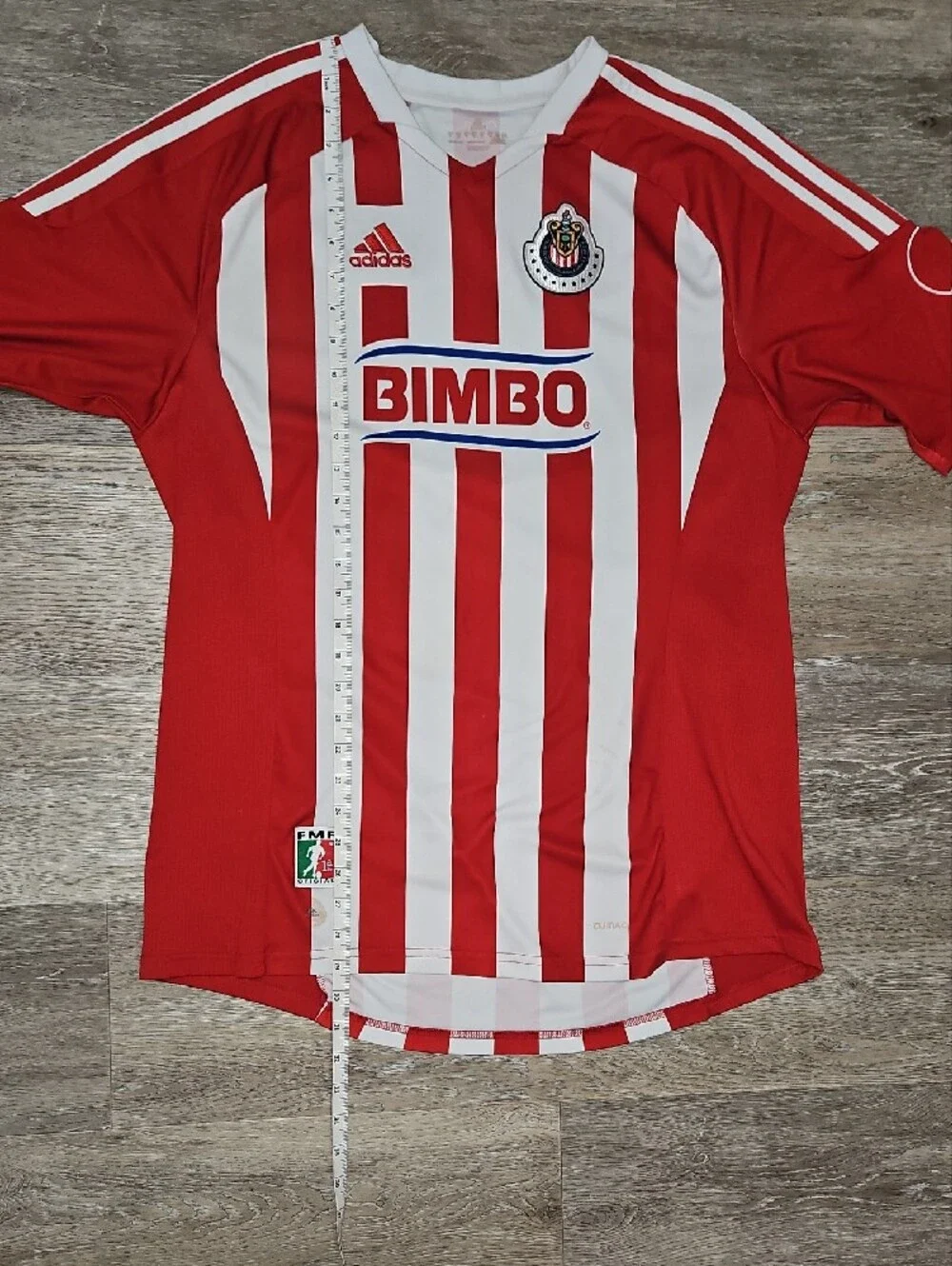 Adidas Chivas Red and White Striped Soccer Jersey Size XL - Picture 10 of 15